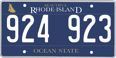 RI license plate 924923