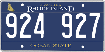 RI license plate 924927