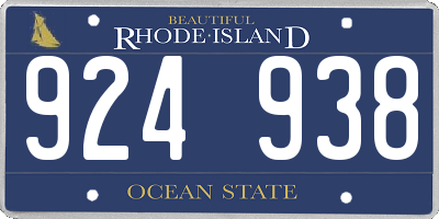 RI license plate 924938