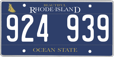 RI license plate 924939