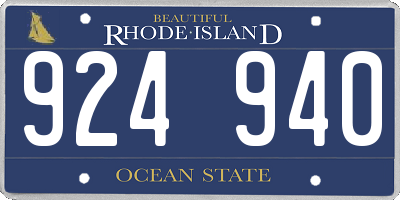 RI license plate 924940
