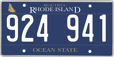RI license plate 924941