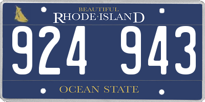 RI license plate 924943