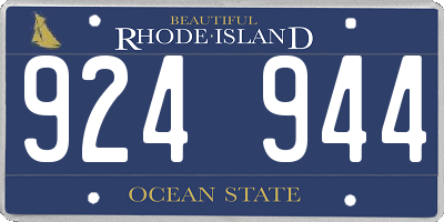 RI license plate 924944