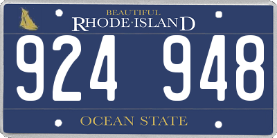 RI license plate 924948