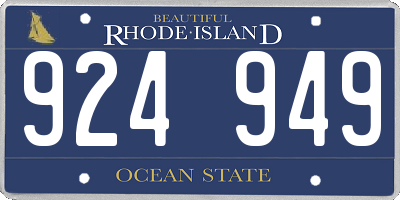 RI license plate 924949