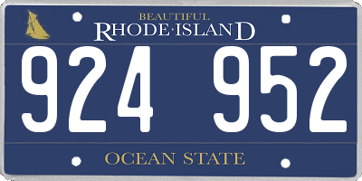 RI license plate 924952