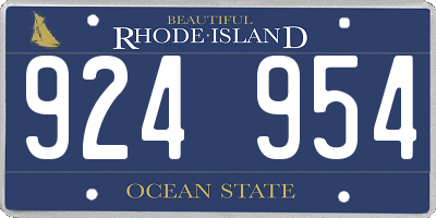 RI license plate 924954