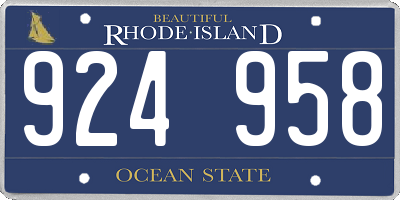 RI license plate 924958