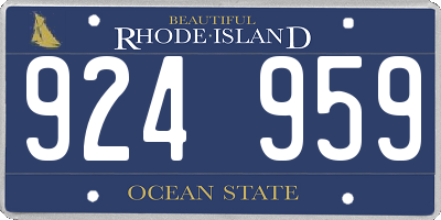 RI license plate 924959