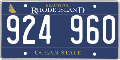 RI license plate 924960
