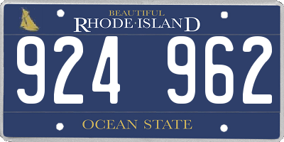 RI license plate 924962