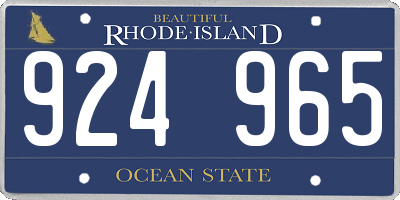 RI license plate 924965