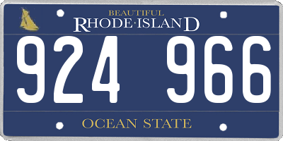 RI license plate 924966