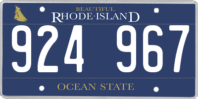 RI license plate 924967