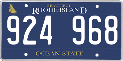 RI license plate 924968