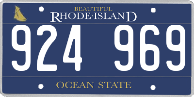 RI license plate 924969