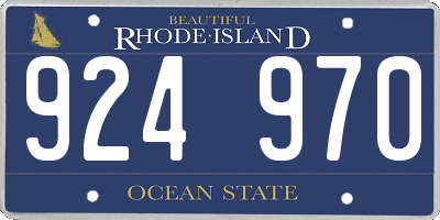 RI license plate 924970
