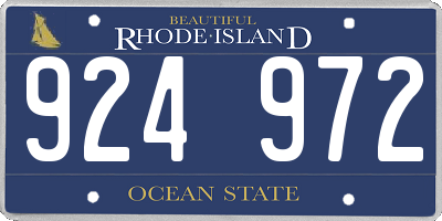 RI license plate 924972