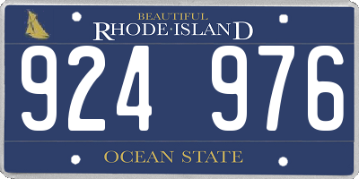 RI license plate 924976