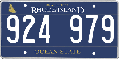 RI license plate 924979
