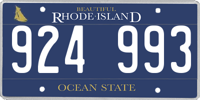 RI license plate 924993