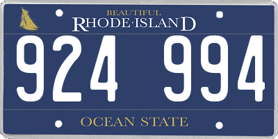 RI license plate 924994