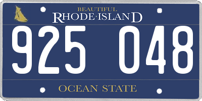 RI license plate 925048