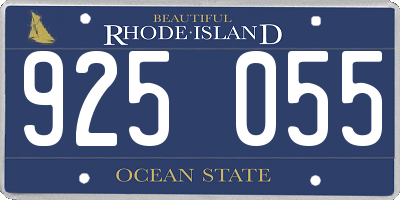RI license plate 925055