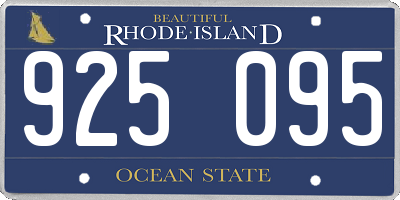 RI license plate 925095