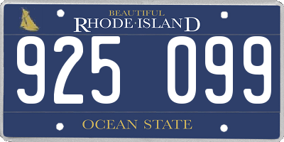 RI license plate 925099