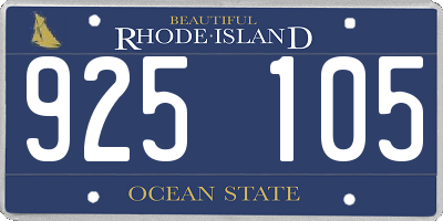 RI license plate 925105