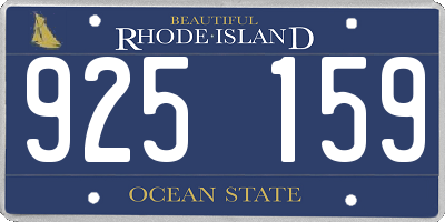 RI license plate 925159