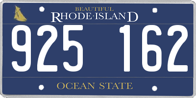 RI license plate 925162