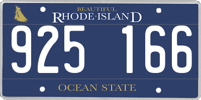 RI license plate 925166