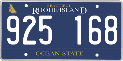 RI license plate 925168