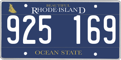 RI license plate 925169