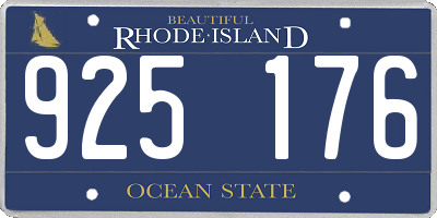 RI license plate 925176