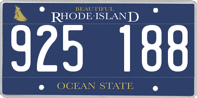 RI license plate 925188