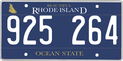 RI license plate 925264