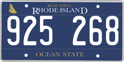 RI license plate 925268