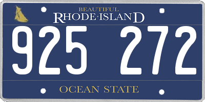 RI license plate 925272