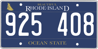 RI license plate 925408