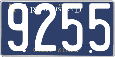 RI license plate 9255