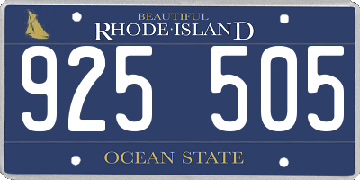 RI license plate 925505