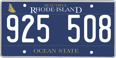 RI license plate 925508