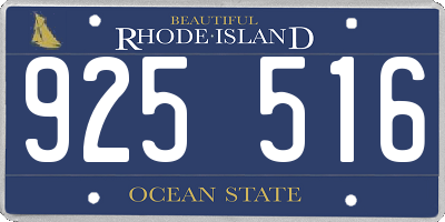 RI license plate 925516