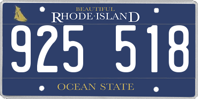 RI license plate 925518