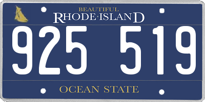 RI license plate 925519