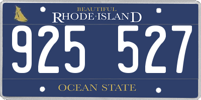 RI license plate 925527
